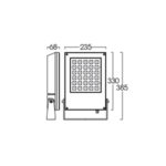 drawing floodlight led fll400 60w