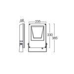 drawing floodlight led fll405-s 46w