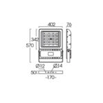 drawing floodlight led fll420 380w