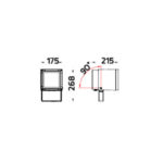 drawing SPOTLIGHT LED KUBIK GROUND MOUNT 5942 40W